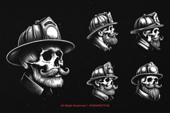 10 Bundle Dark Art Skull Fire Force Inferno Zombie Fighter Product Image 3