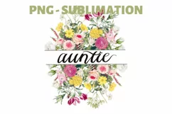 Floral Bouquet | Sublimation Design | Auntie Png Product Image 2