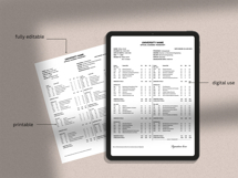 University and College Transcript Template, MS Word, docs Product Image 2
