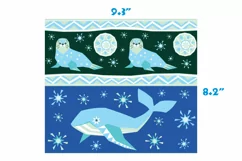 Seal and Whale-Straight Tumbler 20oz Christmas sublimation Product Image 2