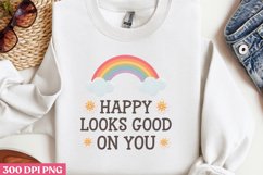 Happy looks good PNG, Retro Positive Sublimation PNG Product Image 1