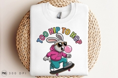 Cool Bunny Skateboard Bubblegum Too Hip Illustration PNG Product Image 3