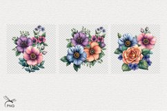 Watercolor flowers cliparts Product Image 2