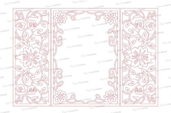 Elegant Floral Laser Cut Invitation File, Laser Cut SVG Product Image 2