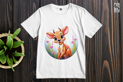 Cute Baby Deer Forest Clipart Sublimation PNG Product Image 2