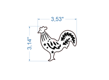 Rooster Christmas Ornament SVG laser cut file for Glowforge Product Image 2