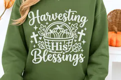 Harvesting His Blessings Svg, Christian Thanksgiving Svg. Product Image 3