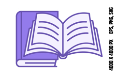 Colored Books Icon Product Image 1