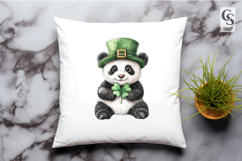 Lucky Panda Shamrock Clipart Sublimation PNG Product Image 2