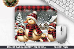 Ducks Mouse Pad Sublimation, Christmas Mouse Pad PNG Product Image 1