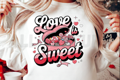 Love Is Sweet Design With Candy Heart Box Illustration Product Image 2