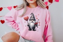 Black Gnome Valentines Day Clipart, Valentines Clipart Product Image 2