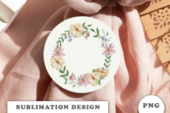Watercolor Garden floral Wreath png Product Image 2
