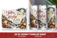 Follow the Star Christmas Tumbler Wrap, Nativity Scene 20oz Product Image 1