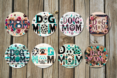 Dogs mom | 8 pets Round earring sublimation designs Product Image 2
