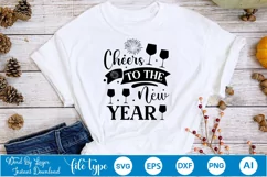 Cheers To The New Year SVG Design | Happy New Year 2024 SVG Product Image 2