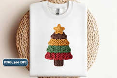 Crochet Yarn Christmas Tree PNG, Christmas tree PNG Product Image 1