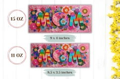 Floral Mom Mug Wrap Design, Hippie Mug Sublimation Product Image 2