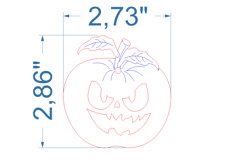 Halloween Apple Ornament SVG laser cut file for Glowforge Product Image 2