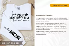 Happy Mother's Day SVG - Mother's Day Sleeve T shirt Design Product Image 2