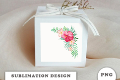 Watercolor Tropical Flowers Bouquet png Product Image 2