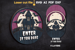 Halloween House SVG laser cut files for Glowforge Product Image 2