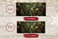 Floral Christmas Mug Template, Winter Mug Sublimation Product Image 2