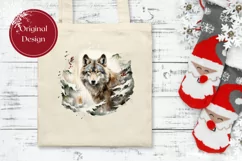 Watercolor Winter Animals Clipart, Christmas Clipart PNG Product Image 2