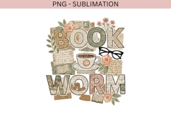 Book worm png design for T-shirts Product Image 2