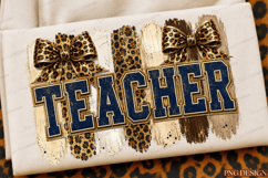 Coquette Leopard Teacher Sublimation Design Product Image 2
