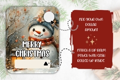 Watercolor Snowman Money Card, Christmas Gift Card Designs Product Image 2