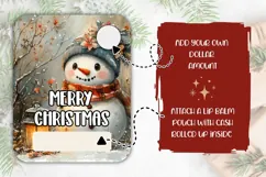 Watercolor Snowman Money Card, Christmas Gift Card Designs Product Image 2