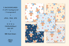 Winter gingerbread man seamless pattern, Christmas cookies Product Image 2