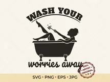 Cowgirl Bath SVG | Take a Bath Wash Your Worries Away Product Image 2