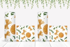 Watercolor Oranges Tumbler Design, Fruits Tumbler Template Product Image 2