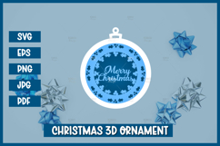Christmas Ornament SVG,Christmas Paper cut SVG Product Image 1