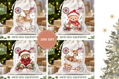Christmas Bear Santa Sack Designs, Winter Santa Sack Print Product Image 2