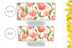 Tulips Mug Design, Spring Mug, Floral Mug Sublimation Product Image 2