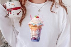 Pastel Christmas Coffee Cup Sublimation, Christmas Clipart Product Image 2