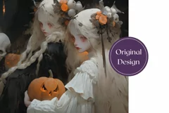Creepy Halloween Tumbler Wrap Design, Halloween Sublimation Product Image 2