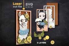 Lama Frame SVG laser cut file for Glowforge Product Image 2