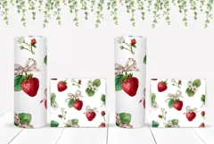 Watercolor Raspberry Tumbler, Berries Tumbler Sublimation Product Image 2
