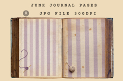 Lavender stripes Junk journal Pages Shabby chic paper Product Image 2