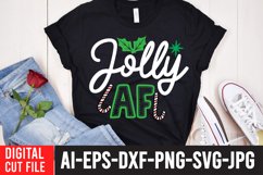 Jolly AF T-Shirt Design , Jolly AF SVG Cut File Product Image 1