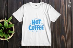 Hot Coffee Blue Text Clipart Sublimation PNG Product Image 2