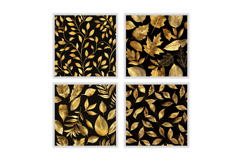 Gold Leaves DIgital Paper Pattern Product Image 2