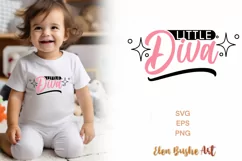 Little diva svg, Mama and Mini SVG, Mom Life svg, Mother's D Product Image 1