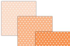 shades of Orange mini hearts digital papers Product Image 2