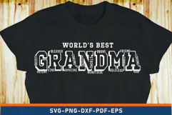 World's Best Grandma, Mom Shirt SVG, Mothers Day SVG File Product Image 2