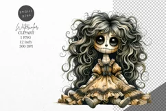 Halloween clipart, Doll clipart, Goth clipart Product Image 1